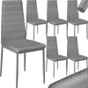 A set of six gray dining chairs arranged in two rows on a white background. Náhled obrázku produktu