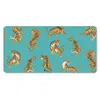 MuchoWow® Schreibtischunterlage Tigers - Muster - Blau Produktbild-Vorschau 1