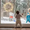 Relaxdays LED Lichtkranz, Fensterdeko innen, zum Aufhängen, Produktbild-Vorschau 3