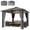 Outsunny Paviljoen, tuinpaviljoen, tuintent met zijpanelen Productafbeelding-voorbeeld 1