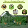 Pollaio Recinto all'aperto Argento 3x1x1,5 m con serratura Anteprima dell’immagine prodotto 6