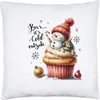 Brr It's Cold Outside Lustiges Schneemannmotiv Kissen Produktbild-Vorschau 1