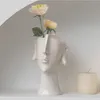 Vase Keramik weiß, Gesicht Kopf Deko Blumenvase Tischvase Produktbild-Vorschau 8