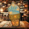 Enseigne métallique RETRO LED Ice Cream enseigne grande Voir les images du produit 11