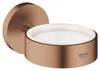 A close-up studio shot of a wall-mounted soap dish. Anteprima dell’immagine prodotto