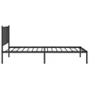 vidaXL Postel s čelem kovová černá 90x200 cm Náhled obrázku produktu 4