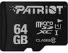 Patriot Memory PSF64GMDC10, 64 GB, MicroSDXC, Klasa 10, Podgląd zdjęcia produktu 1