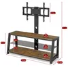 TV-Schrank Braun 116x42x125 cm mit schwarzem Hartglas, Produktbild-Vorschau 4