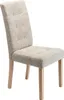 Stuhl 6er-Set - Stoff & Holz - Beige - VILLOSA Produktbild-Vorschau 6