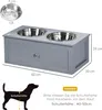 Ciotole per cani rialzate PAWHUT D08-036V00GY Anteprima dell’immagine prodotto 3