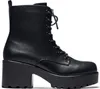 KOI Schnürstiefel Damen GIN Platform Military Boots schwarz Produktbild-Vorschau 2