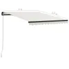 vidaXL Einziehbare Markise Handbetrieben 300 x 250 cm Creme Produktbild-Vorschau 6