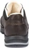 The back view of a brown and black hiking shoe. Produktbild-Vorschau