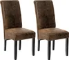 Chaise aspect cuir - marron antique, Lot de 2 Voir les images du produit 1