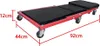 A red and black rolling creeper with measurement indicators. Náhľad obrázku produktu