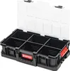 A black organizer box with a clear lid is shown open, displaying multiple compartments. The QBRICK logo is visible on the front. Náhľad obrázku produktu