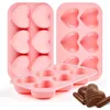 3 Stück Silikon Backform, 3D Herzform Schokolade Bar Produktbild-Vorschau 1