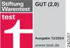 This image displays a test result from Stiftung Warentest, a German consumer organization. It shows a rating of 'GUT (2,0)' which translates to 'GOOD (2.0)', and the issue date 'Ausgabe 12/2024'. The logo of Stiftung Warentest is prominently featured. Náhľad obrázku produktu