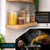 Arendo Vorratsgläser, Glasbehälter 6er Set mit Bambusdeckel Produktbild-Vorschau 5