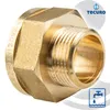 A close-up studio shot of a brass plumbing fitting. Produktbild-Vorschau