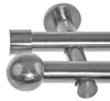Gardinenstange mit Wandhalterung I Metall Edelstahl Look Produktbild-Vorschau 1