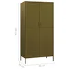 vidaXL Armoire vert olive 90x50x180 cm acier Voir les images du produit 11