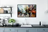 MuchoWow® Gerahmtes Poster Gemälde - Stadt - Öl 90x60 cm - Produktbild-Vorschau 3