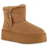 VAN HILL Damen Warm Gefütterte Winter Boots Bequeme Zipper Produktbild-Vorschau 1