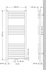 LuxeBath Badheizkörper 500 x 1200 mm - Weiß - gebogen mit Produktbild-Vorschau 2