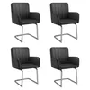 Flieks Polsterstühle 4er Set, Esszimmerstühle Freischwinger Produktbild-Vorschau 5