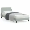 vidaXL Struttura letto "Dover" grigio chiaro 90x200 cm Anteprima dell’immagine prodotto 9
