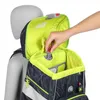 A hand is shown adjusting a clasp on the inside of a backpack. Produktbild-Vorschau