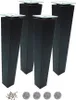 Möbelfuß Buche 25 cm schwarz lackiert – Set 4x mit Produktbild-Vorschau 1