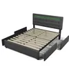 MODFU Polsterbetten 140 x 200 cm Doppelbett Bettgestell mit Produktbild-Vorschau 7