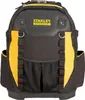 A Stanley FatMax tool backpack shown from the front. Voir les images du produit