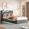 STILVORA Polsterbett 90×200 cm mit Bettkasten & LED, Produktbild-Vorschau 1