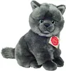 A plush toy cat sitting on a white background. Voir les images du produit