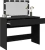 vidaXL Schminktisch mit LED-Beleuchtung Schwarz 100x40x120 Produktbild-Vorschau 3