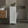 Mobile da bagno bianco a colonna, alto, con 2 ripiani e un Anteprima dell’immagine prodotto 3