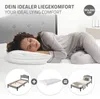 Letto imbottito ML-Design, 90x200 cm, grigio. Letto singolo Anteprima dell’immagine prodotto 4