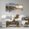Bild auf Leinwand - Leinwandbild - 4 Teile - Sand Gras Meer Produktbild-Vorschau 6