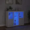 Sideboards mit LED-Leuchten 3 Stk. Weiß Holzwerkstoff Produktbild-Vorschau 3