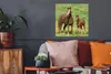 MuchoWow® Poster Pferde - Gras - Braun 50x50 cm - Produktbild-Vorschau 2