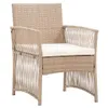vidaXL 4-tlg. Garten-Lounge-Set mit Auflage Poly Rattan Produktbild-Vorschau 13