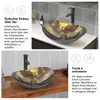Puluomis Waschbecken Glas Aufsatzwaschbecken Waschschale Produktbild-Vorschau 5