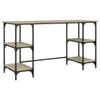 A product shot of a desk with shelves. Produktbild-Vorschau