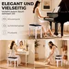 HOMCOM Pianobank, in hoogte verstelbaar, pianostoel met Productafbeelding-voorbeeld 7