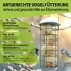 TTL GARDEN 4er Set Meisenknödelhalter mit Dach 31cm Grün Produktbild-Vorschau 5