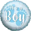 Folienballon „It’s a Boy“ mit blauen Fußabdrücken, Produktbild-Vorschau 1