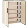 vidaXL Skriňa na topánky krémová 60x28x90 cm Látka Náhľad obrázku produktu 5